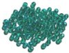 50 6mm Transparent Blue Zircon AB Round Glass Beads
